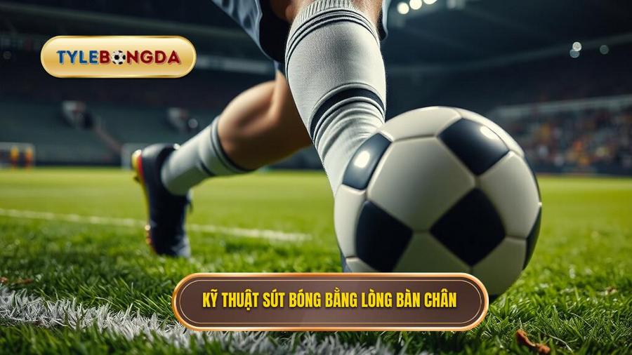 Kỹ thuật sút bóng bằng lòng bàn chân phải là gì?