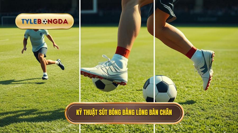 Các giai đoạn thực hiện kỹ thuật sút bóng bằng lòng bàn chân phải chuẩn xác
