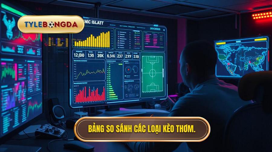 Bảng so sánh các loại kèo phổ biến khi soi kèo thơm hôm nay
